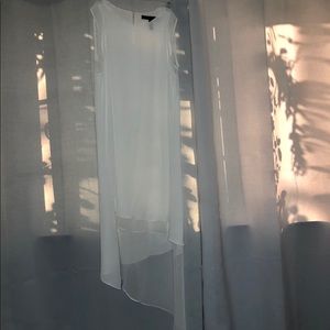 Bcbgmaxazria White High Low Flowy Dress